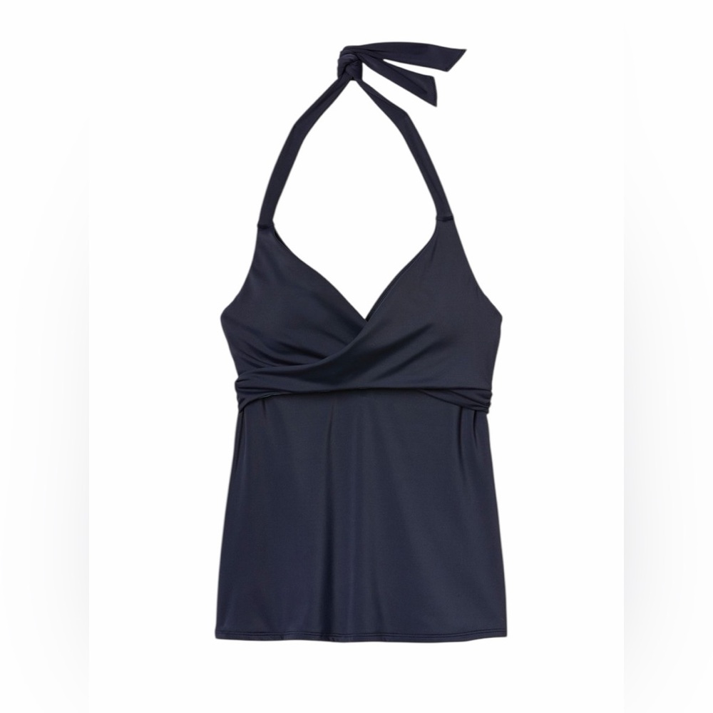 NWT – Athleta – Bra Cup Wrap Tankini – Black – Sz. 34B/C